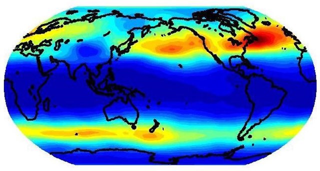 Highlighted earth map